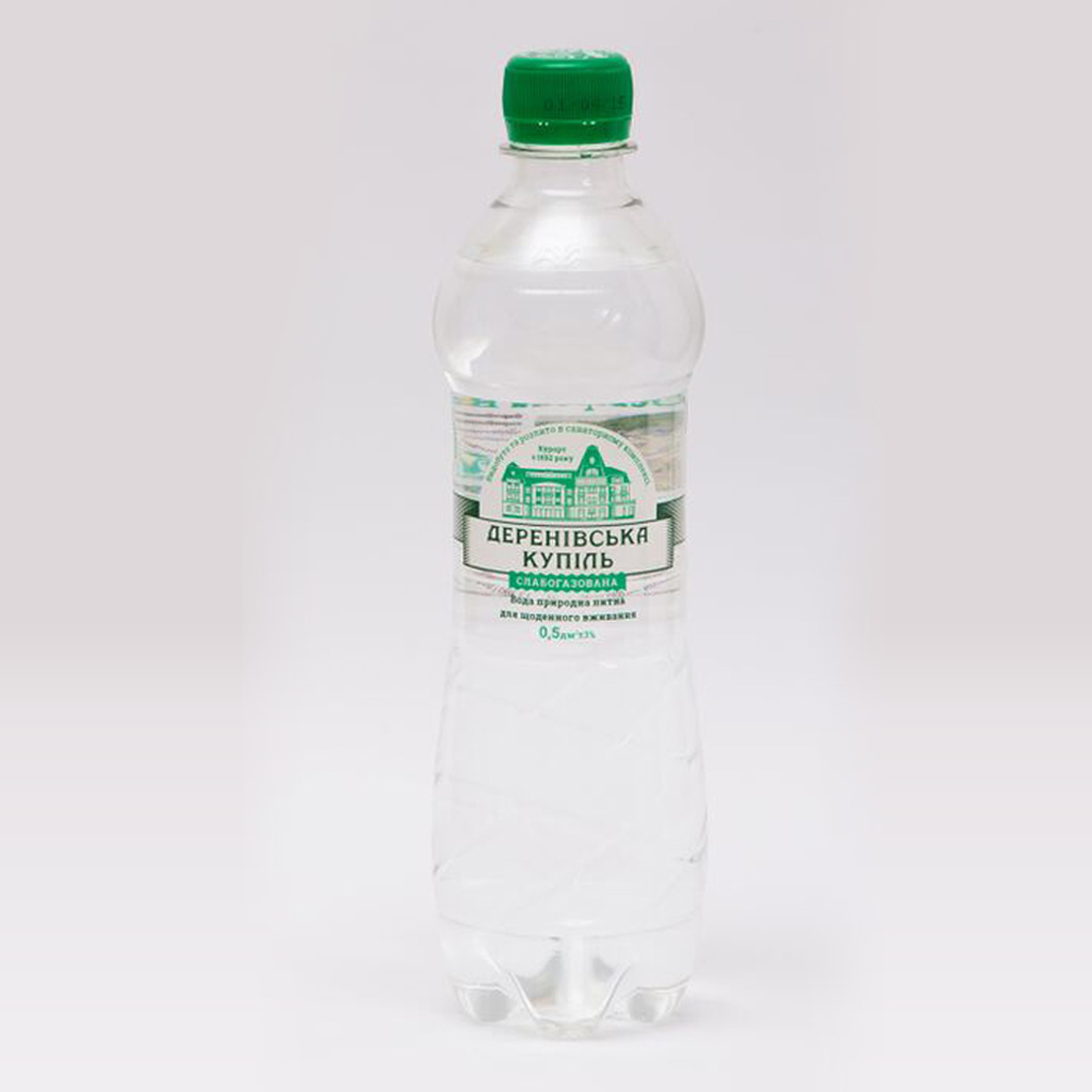 Вода питна для щоденного вживання "Деренівська Купіль" слабогазована, 0,5 л